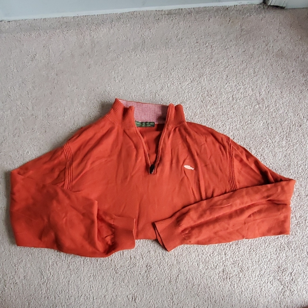 Salmon cove cotton orange half zip